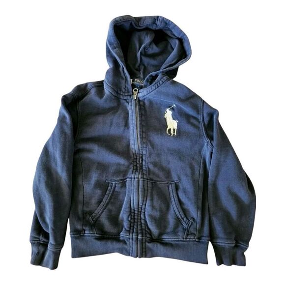 Polo Ralph Lauren | Navy Cotton Big Logo Zip Hoodie Jacket | 7 - Picture 2 of 7